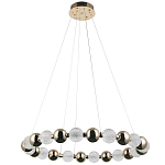 Светодиодная кольцевая люстра Crystal Globule Chrome Chandelier Gold варинант исполнения - 4 | Loft Concept в Самаре
