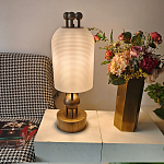 Настольная лампа в виде фонаря с белым фактурным абажуром Echoes of Light варинант исполнения - 5 | Loft Concept в Самаре