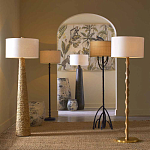 Торшер с цилиндрическим тканевым абажуром на каркасе волнистой формы Rotation варинант исполнения - 4 | Loft Concept в Самаре