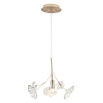 Подвесной светильник с белыми и прозрачными цветочными лепестками Wintery flovers варинант исполнения - 2 | Loft Concept в Самаре