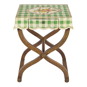 Приставной столик с ящиком в стиле ретро Vintage Country Table