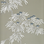 Обои ручная роспись Silk Tree Special Colourway on Pale Grey dyed silk варинант исполнения - 1 | Loft Concept в Самаре
