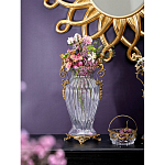 Ваза прозрачная с бронзовыми ручками в виде ангелов Eden Garden варинант исполнения - 3 | Loft Concept в Самаре