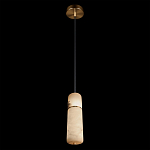 Подвесной светильник с цилиндрическим плафоном из белого алебастра Cryptocrystalline Stone варинант исполнения - 4 | Loft Concept в Самаре