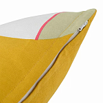 Подушка декоративная хлопковая горчичного цвета с абстрактным принтом Elysian Flow Sunset варинант исполнения - 4 | Loft Concept в Самаре