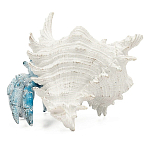 Статуэтка голубой рак с белой раковиной Marine Accessories варинант исполнения - 4 | Loft Concept в Самаре