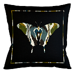 Подушка декоративная бабочка сине-зелёный орнамент Ikat Pattern варинант исполнения - 1 | Loft Concept в Самаре