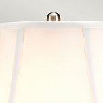 Настольная лампа с фарфоровым основанием с декоративным орнаментом и белым абажуром на темной круглой подставке Elstead Lighting варинант исполнения - 2 | Loft Concept в Самаре