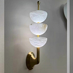 Бра с 3-мя мраморными плафонами в форме чаши Warm Marble Light варинант исполнения - 3 | Loft Concept в Самаре