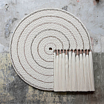 Художественный Гобелен Макраме White Disk Harmony варинант исполнения - 2 | Loft Concept в Самаре