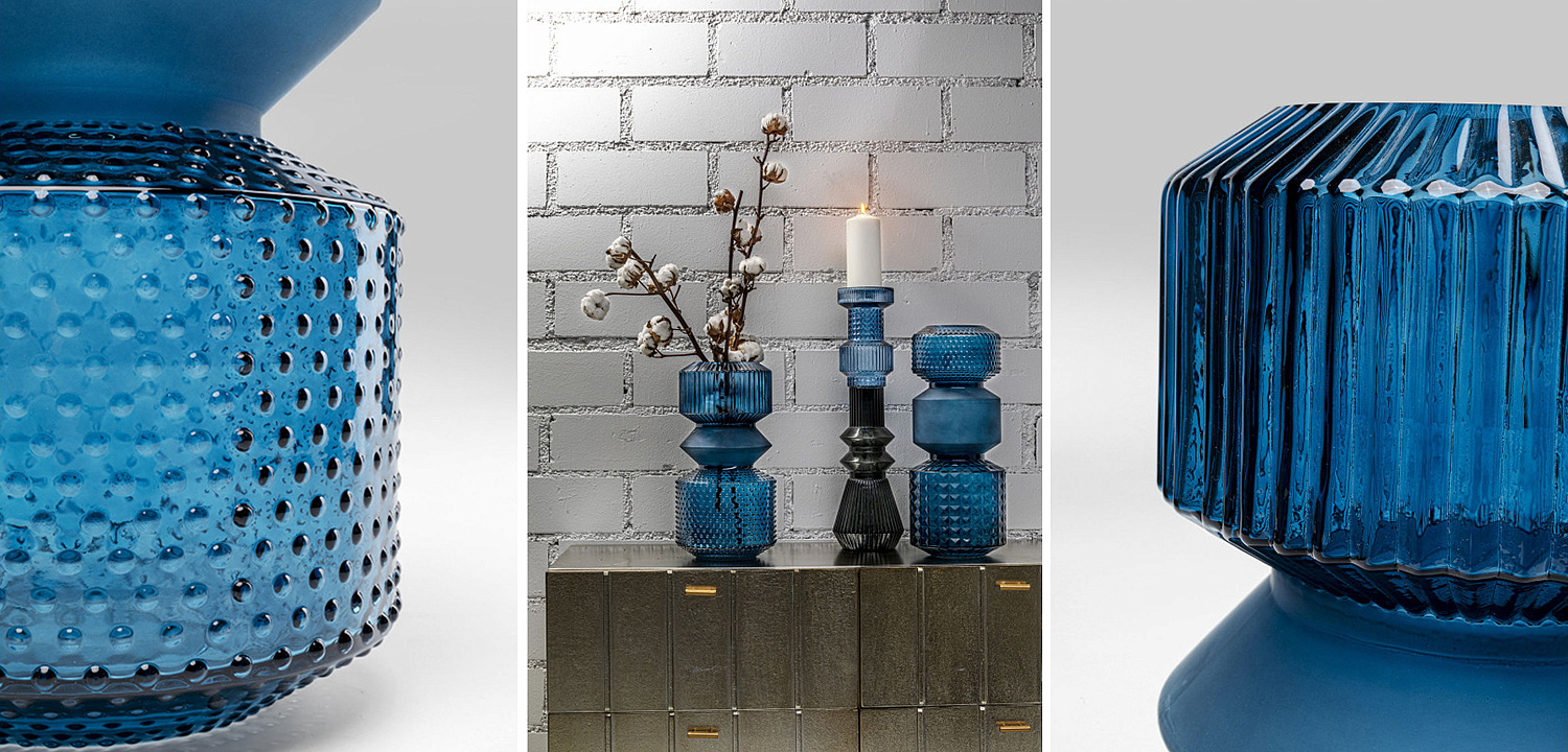 Ваза Geometric Blue Glass Vase 36 Ваза Geometric Blue Glass Vase 36 - Loft-Concept в Самаре