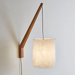 Настенный светильник из дерева и льна Ivory Linen Wall Lamp варинант исполнения - 2 | Loft Concept в Самаре