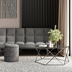 Пуф Three Gray в ткани букле серого цвета варинант исполнения - 3 | Loft Concept в Самаре