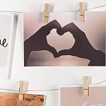 Рамка для фото с подсветкой c 6-ю деревянными прищепками в комплекте Photo Backlight варинант исполнения - 4 | Loft Concept в Самаре