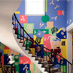 Обои ручная роспись в стиле Арт-деко Jazz Special Colourway on dyed silk with embroidery варинант исполнения - 3 | Loft Concept в Самаре