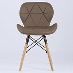 Стул с коричневым сиденьем из экокожи JEROEN варинант исполнения - 3 | Loft Concept в Самаре