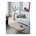 Столик кофейный кремового цвета с овальной столешницей и круглым основанием Cream Dalmen Table варинант исполнения - 9 | Loft Concept в Самаре