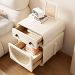 Тумбочка прикроватная с ящиком и стеклянной дверцей Робот Robot Bedside варинант исполнения - 1 | Loft Concept в Самаре