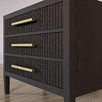 Тумба Primo  с тремя ящиками шпон темный орех варинант исполнения - 4 | Loft Concept в Самаре