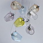 Люстра каскадная с 9-ю разноцветными стеклянными плафонами Kaleido варинант исполнения - 4 | Loft Concept в Самаре