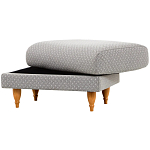 Мягкий пуф на деревянных ножках Garner Pouf Light варинант исполнения - 6 | Loft Concept в Самаре