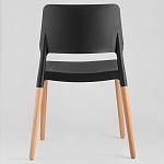 Пластиковый стул на ножках из массива бука Ferret Black 4 шт варинант исполнения - 3 | Loft Concept в Самаре