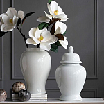 Ваза белая с крышкой однотонная Chinoiserie Ceramics варинант исполнения - 5 | Loft Concept в Самаре