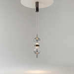 Подвесной светильник с плафоном из стекла с зеркальным градиентом Double Moon варинант исполнения - 3 | Loft Concept в Самаре