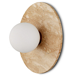 Бра в виде диска с плафоном из матового белого стекла Marble Glow варинант исполнения - 1 | Loft Concept в Самаре