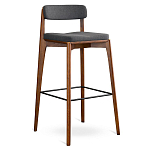 Барный стул из массива ясеня с обивкой из рогожки Elegant Ash варинант исполнения - 3 | Loft Concept в Самаре