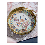 Блюдо фарфоровое с бронзовой ручкой Paradise Dish with Handle варинант исполнения - 4 | Loft Concept в Самаре