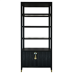 Стеллаж со стеклянными полками Elsa Dreams Black варинант исполнения - 7 | Loft Concept в Самаре