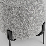 Пуф в ткани букле серого цвета Pikelet варинант исполнения - 4 | Loft Concept в Самаре