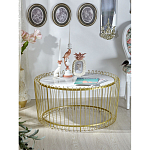 Журнальный столик с столешницей из мрамора на металлическом основании Table Vertical Planes варинант исполнения - 3 | Loft Concept в Самаре