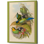 Постер на холсте с изображением птиц Blooming Birds Poster варинант исполнения - 5 | Loft Concept в Самаре