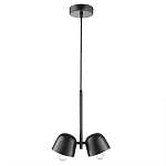 Подвесной светильник черный с 2-мя плафонами Pendant lamp Black варинант исполнения - 1 | Loft Concept в Самаре