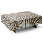 Кофейный стол Kenya Coffee Table Bone Inlay ZEBRA Beige  варинант исполнения - 3 | Loft Concept в Самаре