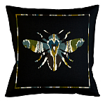 Подушка декоративная пчела сине-зелёный орнамент Ikat Pattern варинант исполнения - 1 | Loft Concept в Самаре