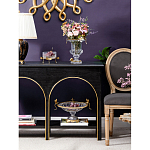 Чаша из прозрачного стекла на бронзовых ножках в виде стрекоз Eden Garden варинант исполнения - 5 | Loft Concept в Самаре