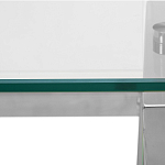 Стол письменный с прозрачной столешницей Corporate Identity варинант исполнения - 3 | Loft Concept в Самаре