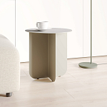 Cross журнальный столик серый из металла и кожи варинант исполнения - 1 | Loft Concept в Самаре