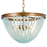 Круглая люстра с подвесками в виде круглых голубых бусин Blue Beads Chandelier варинант исполнения - 2 | Loft Concept в Самаре
