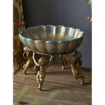 Чаша с орнаментом на бронзовых ножках в виде ангелов Eden Garden варинант исполнения - 5 | Loft Concept в Самаре