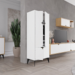 Комод белый с 4-мя дверцами на металлических ножках SPARK MULTIPURPOSE CABINET WHITE варинант исполнения - 8 | Loft Concept в Самаре