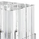 Бра серебряное с фактурным прозрачным абажуром Optical Crystal варинант исполнения - 1 | Loft Concept в Самаре