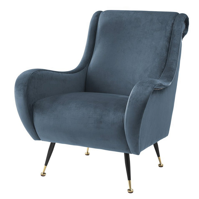 Дизайнерское кресло Giardino Chair gray blue Сизый Черный Дизайнерское кресло Giardino Chair gray blue Сизый Черный в Самаре | Loft Concept