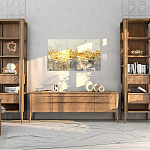 Витрина левая из массива дуба с 5-ю полками и 2-мя ящиками Tasteful Furniture варинант исполнения - 2 | Loft Concept в Самаре