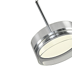 Подвесной светильник с прозрачным плафоном цилиндрической формы из акрила и стекла с пультом для регулировки света Glass Lamp Chromium варинант исполнения - 3 | Loft Concept в Самаре