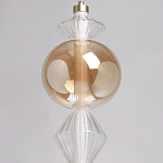 Подвесной светильник с вертикальной композицией из прозрачных и янтарных стеклянных шаров и ромбов Gabriel Scott Luna варинант исполнения - 16 | Loft Concept в Самаре