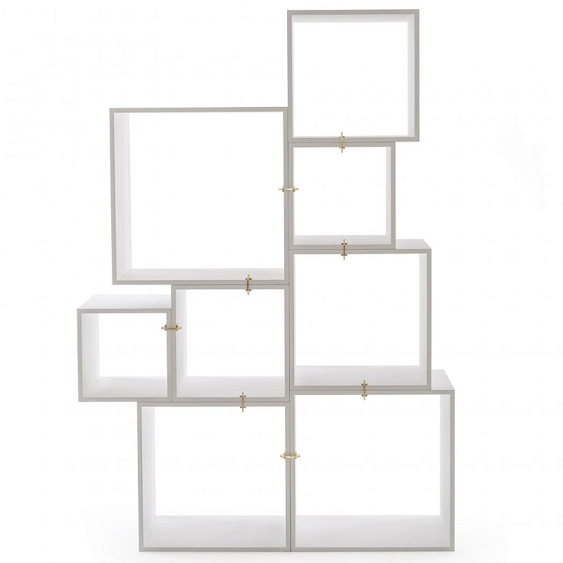 Стеллаж Seletti Assemblage White Белый Золотой в Самаре | Loft Concept 